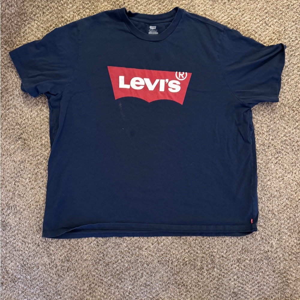 Levi's Navy Blue T-Shirt with Red Logo